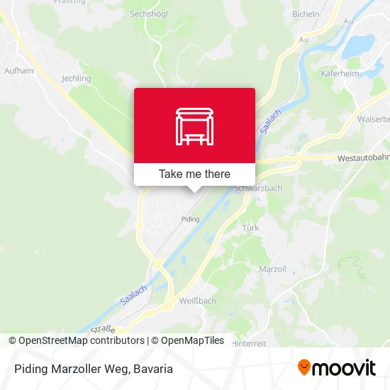 Карта Piding Marzoller Weg