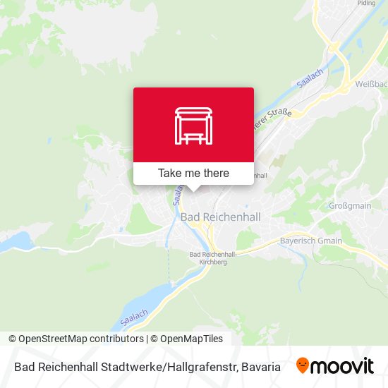 Карта Bad Reichenhall Stadtwerke / Hallgrafenstr