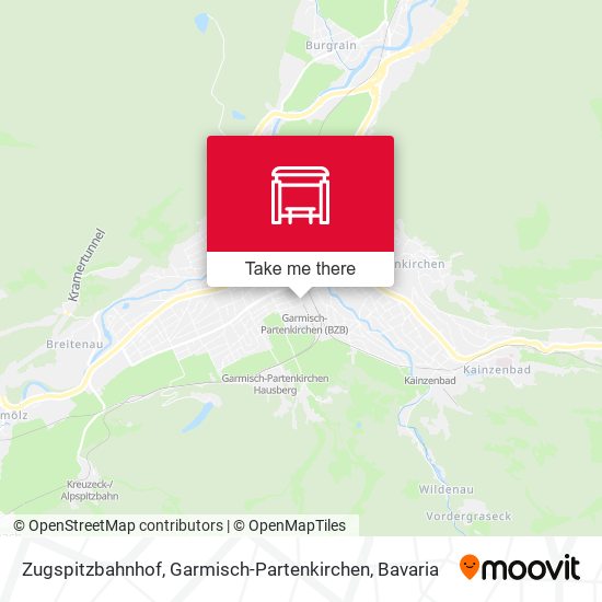 Zugspitzbahnhof, Garmisch-Partenkirchen map