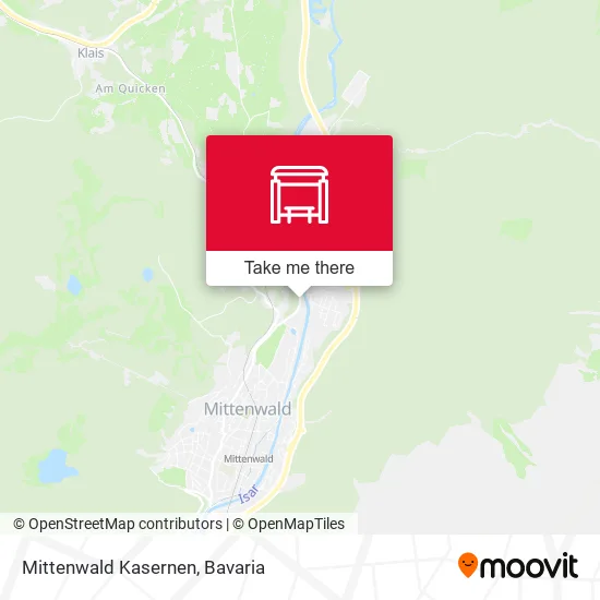 Карта Mittenwald Kasernen