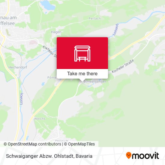 Schwaiganger Abzw. Ohlstadt map