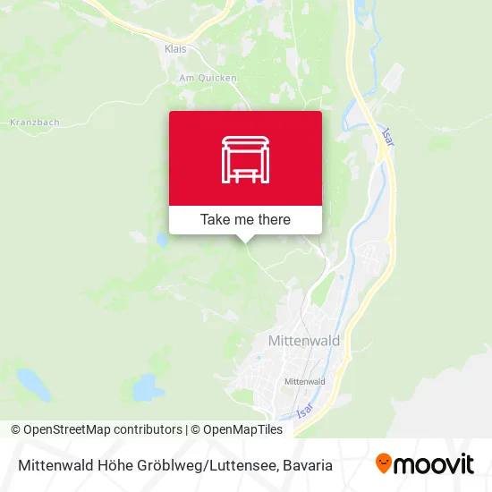 Карта Mittenwald Höhe Gröblweg / Luttensee