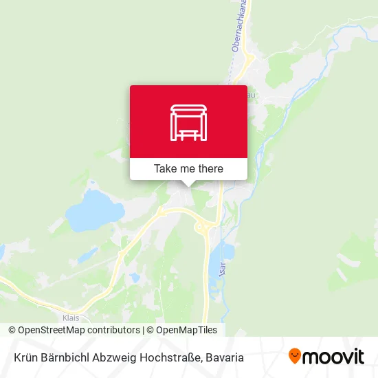 Карта Krün Bärnbichl Abzweig Hochstraße
