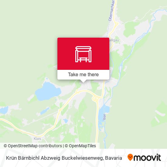 Krün Bärnbichl Abzweig Buckelwiesenweg map