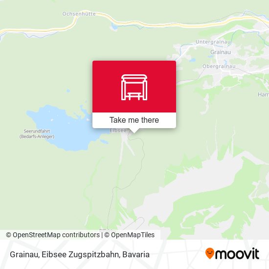 Grainau, Eibsee Zugspitzbahn map