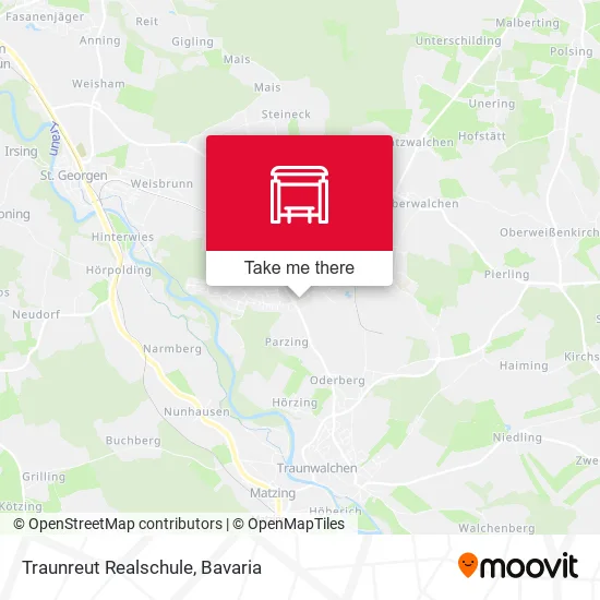 Карта Traunreut Realschule