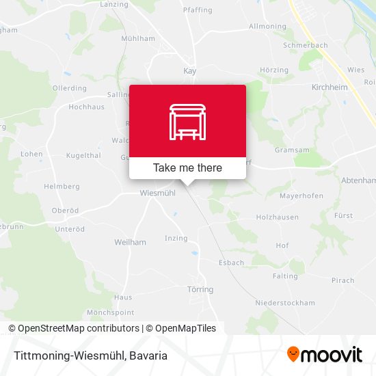 Tittmoning-Wiesmühl map