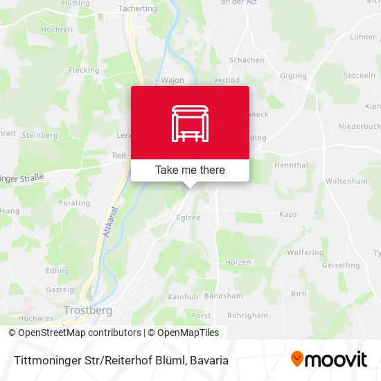 Карта Tittmoninger Str / Reiterhof Blüml
