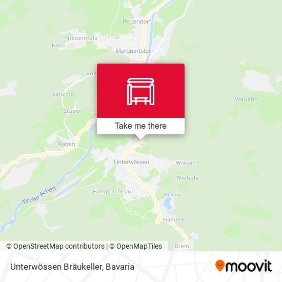 Unterwössen Bräukeller map