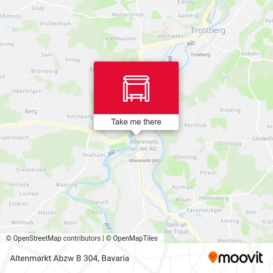 Карта Altenmarkt Abzw B 304