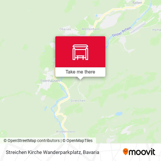 Карта Streichen Kirche Wanderparkplatz