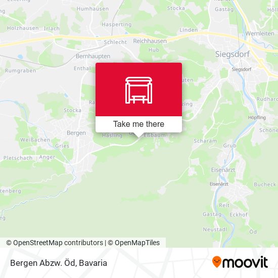 Bergen Abzw. Öd map