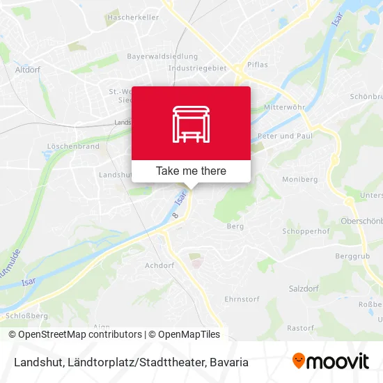 Карта Landshut, Ländtorplatz / Stadttheater