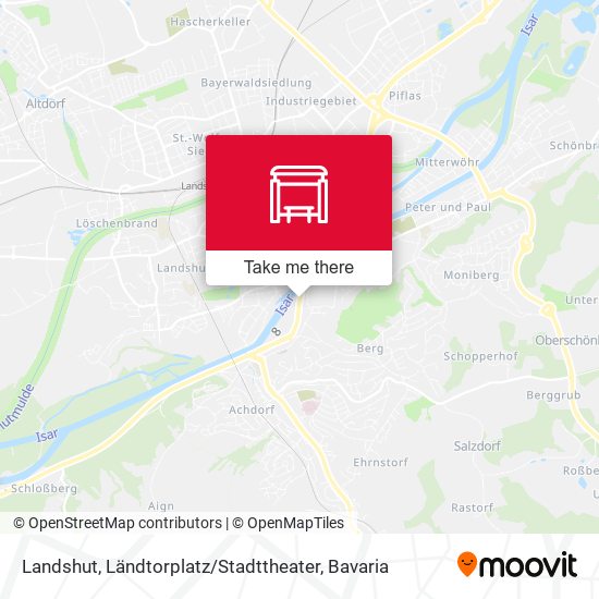 Landshut, Ländtorplatz / Stadttheater map