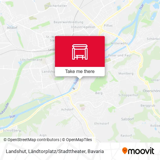 Карта Landshut, Ländtorplatz / Stadttheater