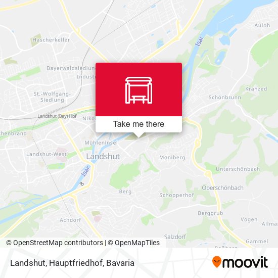 Landshut, Hauptfriedhof map