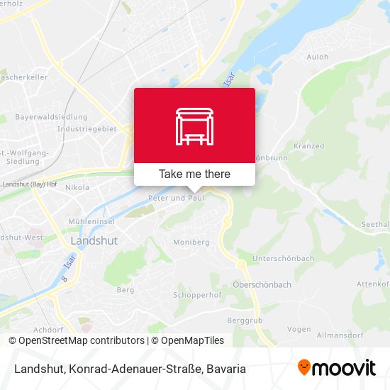Landshut, Konrad-Adenauer-Straße map