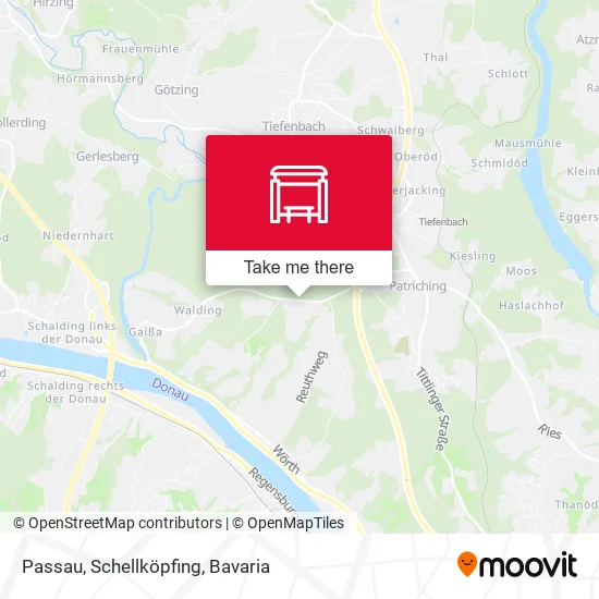 Карта Passau, Schellköpfing