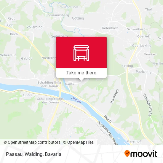 Карта Passau, Walding