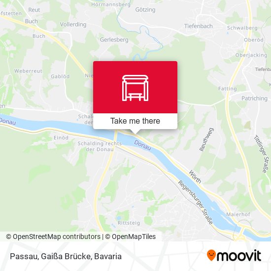 Passau, Gaißa Brücke map