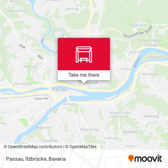 Passau, Ilzbrücke map