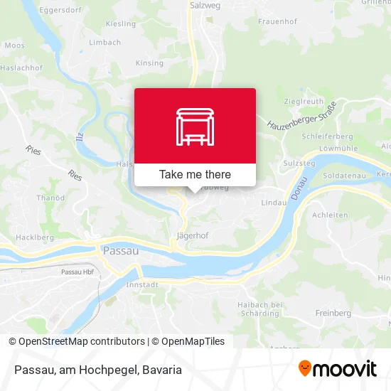 Карта Passau, am Hochpegel