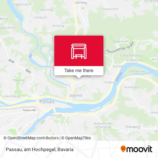 Карта Passau, am Hochpegel