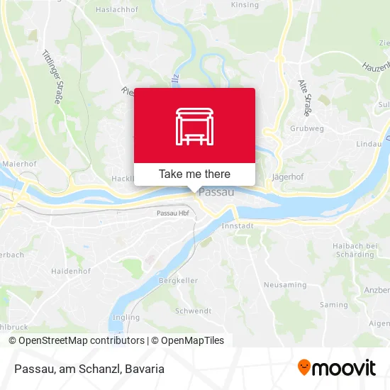 Карта Passau, am Schanzl