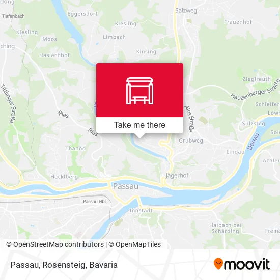 Карта Passau, Rosensteig