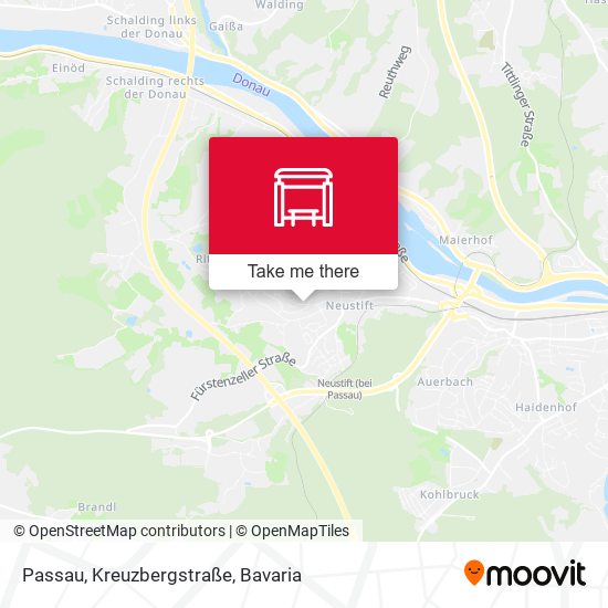 Passau, Kreuzbergstraße map