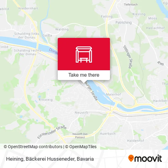 Карта Heining, Bäckerei Husseneder