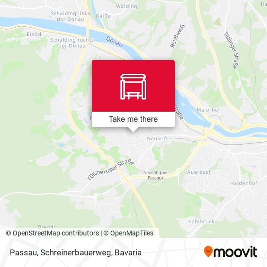 Passau, Schreinerbauerweg map
