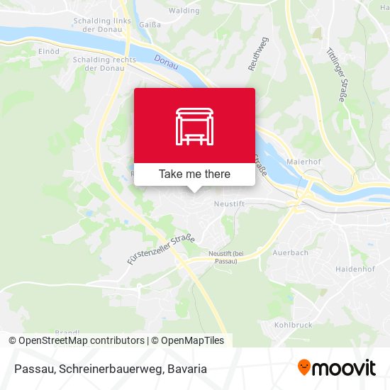 Passau, Schreinerbauerweg map
