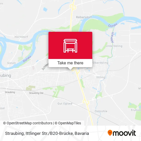 Карта Straubing, Ittlinger Str. / B20-Brücke
