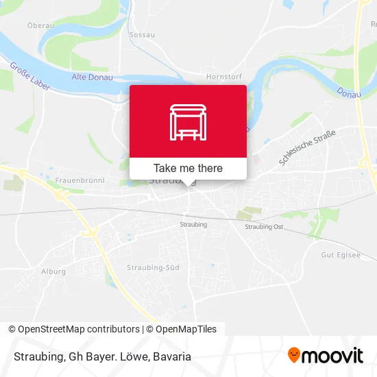 Карта Straubing, Gh Bayer. Löwe