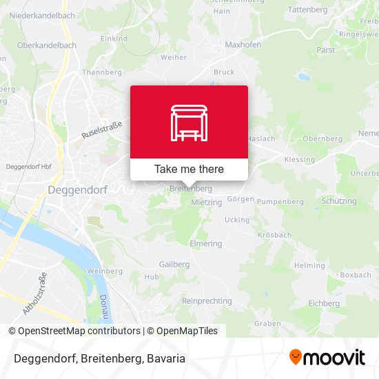 Карта Deggendorf, Breitenberg