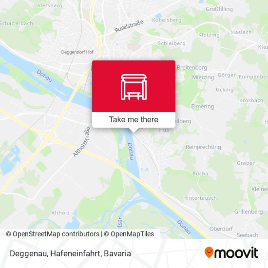 Deggenau, Hafeneinfahrt map
