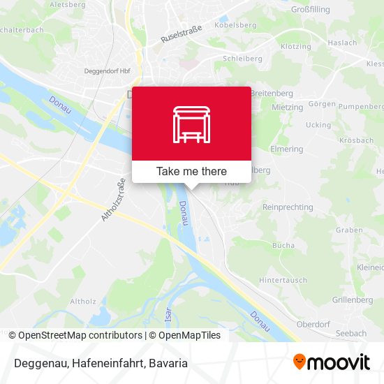 Deggenau, Hafeneinfahrt map
