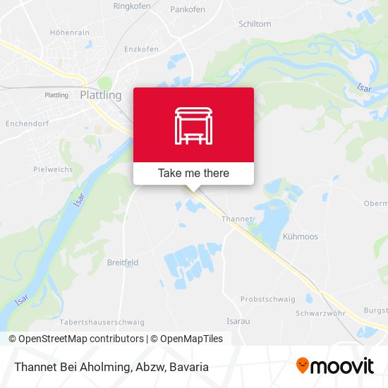 Thannet Bei Aholming, Abzw map