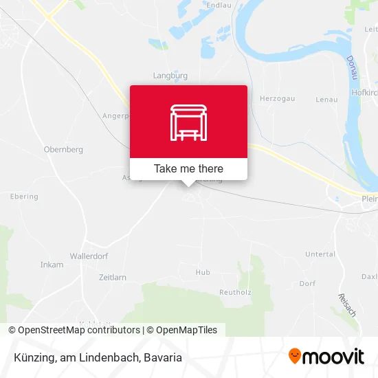 Карта Künzing, am Lindenbach