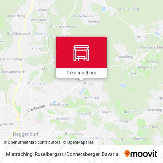 Mietraching, Ruselbergstr. / Donnersberger map