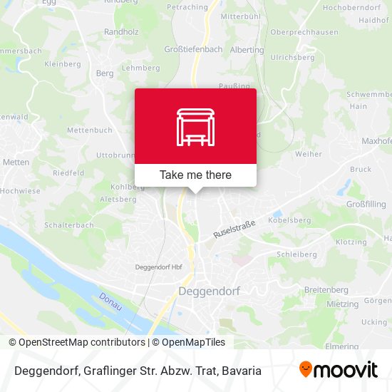 Deggendorf, Graflinger Str. Abzw. Trat map