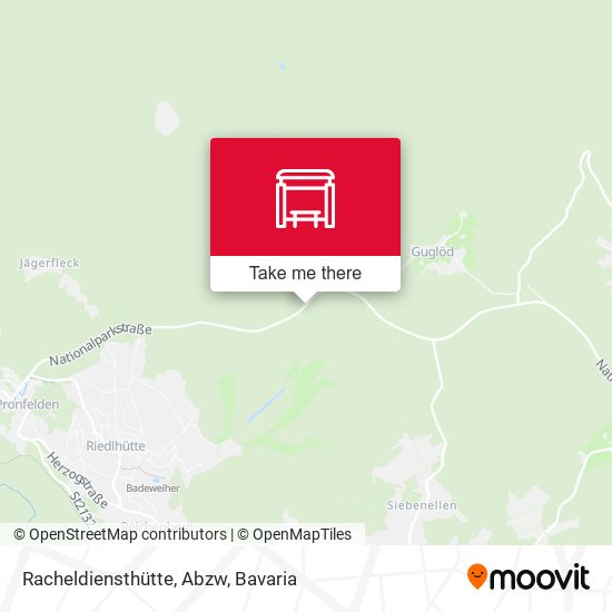 Racheldiensthütte, Abzw map