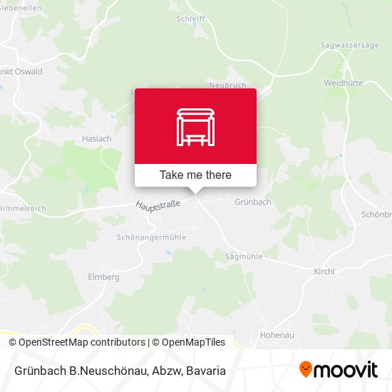 Grünbach B.Neuschönau, Abzw map