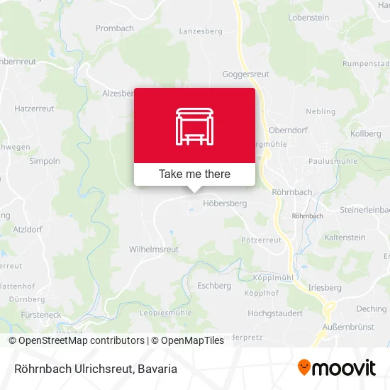 Карта Röhrnbach Ulrichsreut