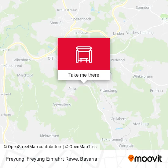 Карта Freyung, Freyung Einfahrt Rewe