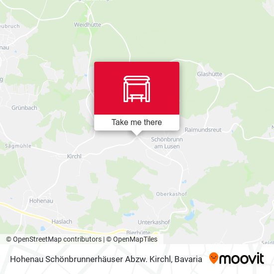 Hohenau Schönbrunnerhäuser Abzw. Kirchl map