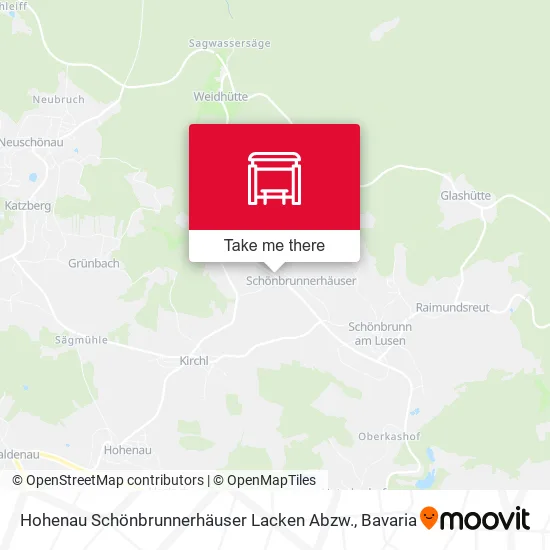 Карта Hohenau Schönbrunnerhäuser Lacken Abzw.