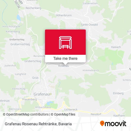 Grafenau Rosenau Rehtränke map