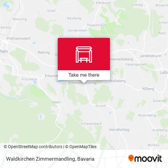 Waldkirchen Zimmermandling map